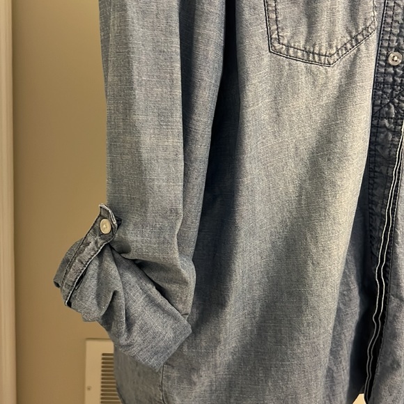 CHICO’S Shirt Chambray Top Blouse - Picture 3 of 11